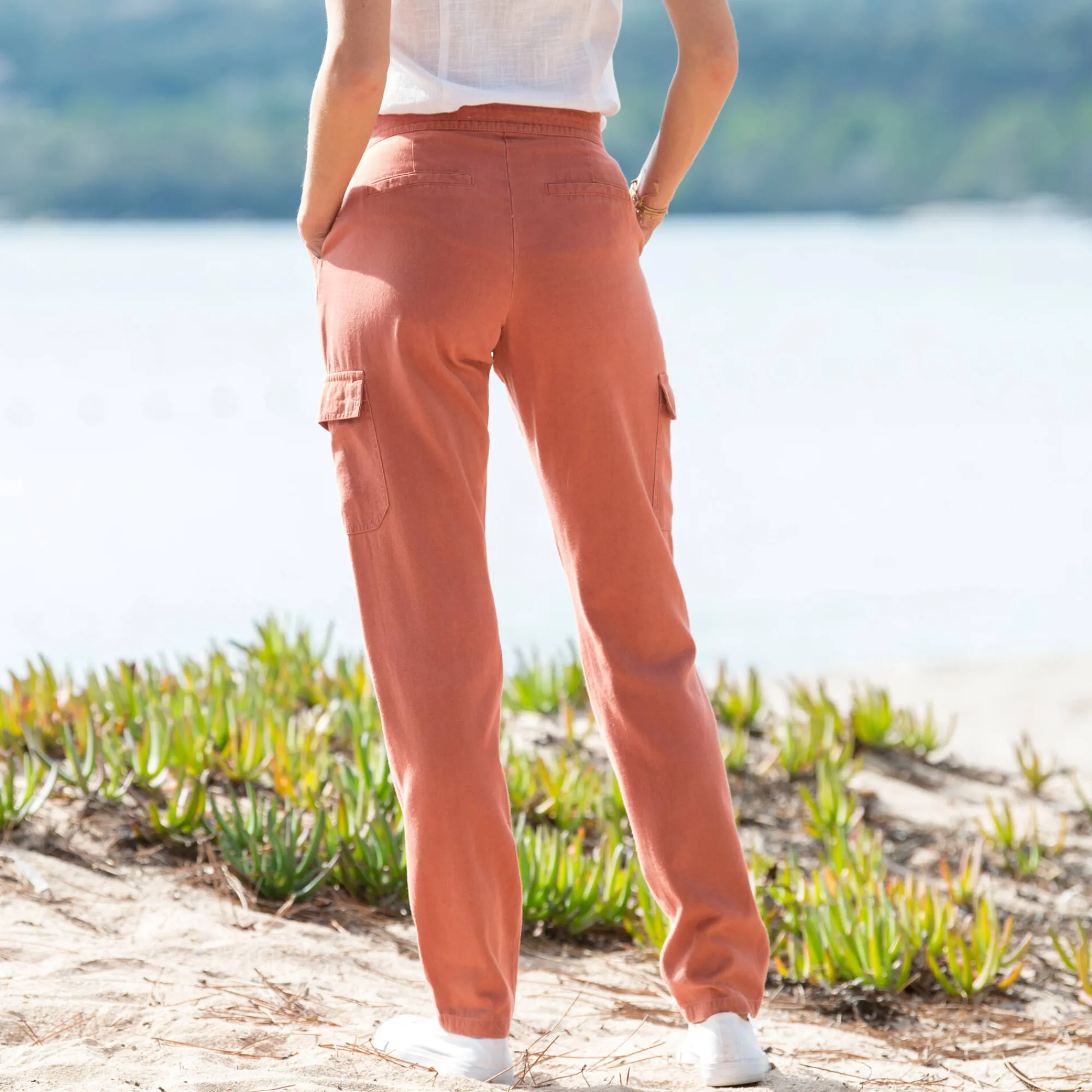 Broek<Blancheporte Soepele cargobroek paprika