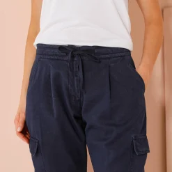 Broek<Blancheporte Soepele cargobroek marine
