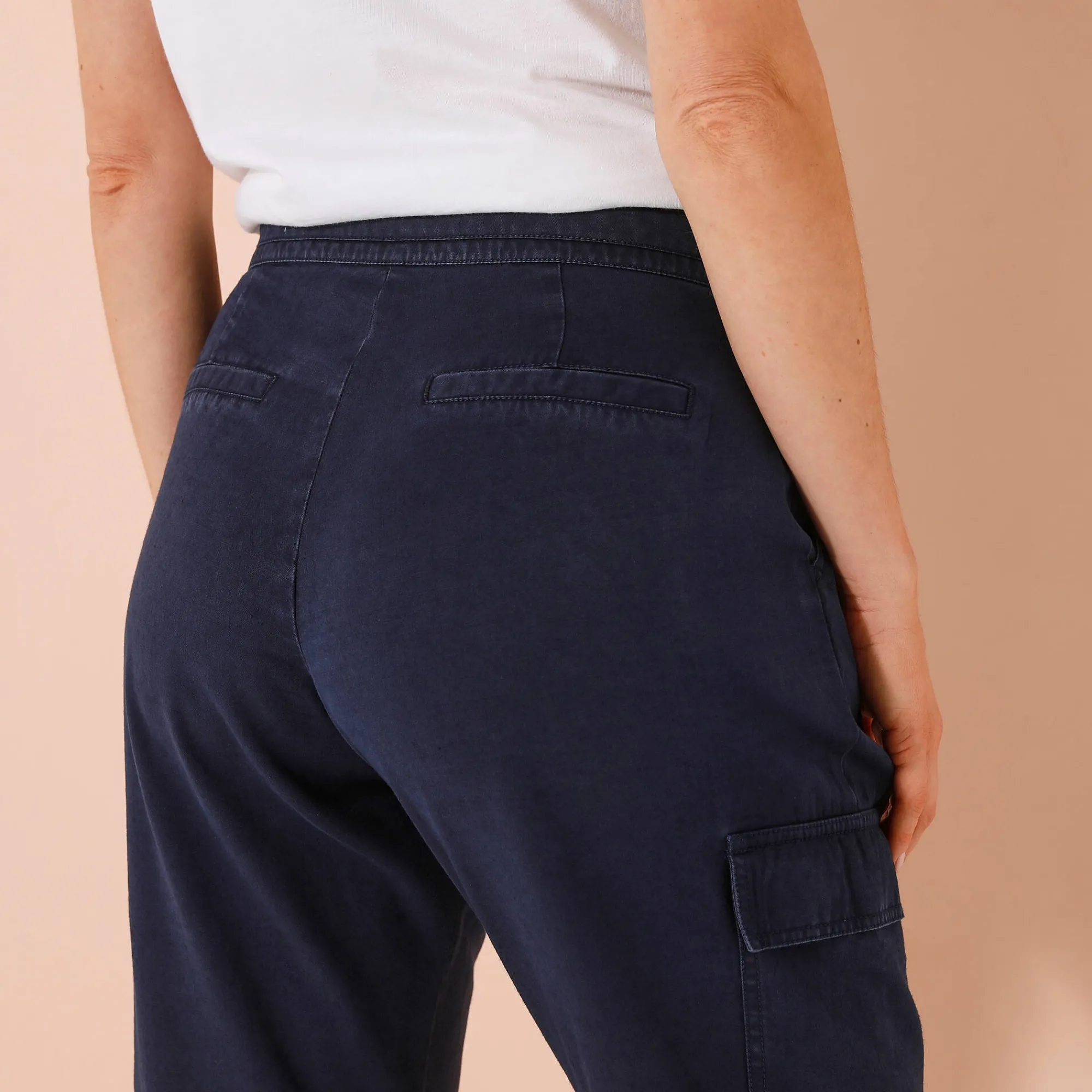 Broek<Blancheporte Soepele cargobroek marine