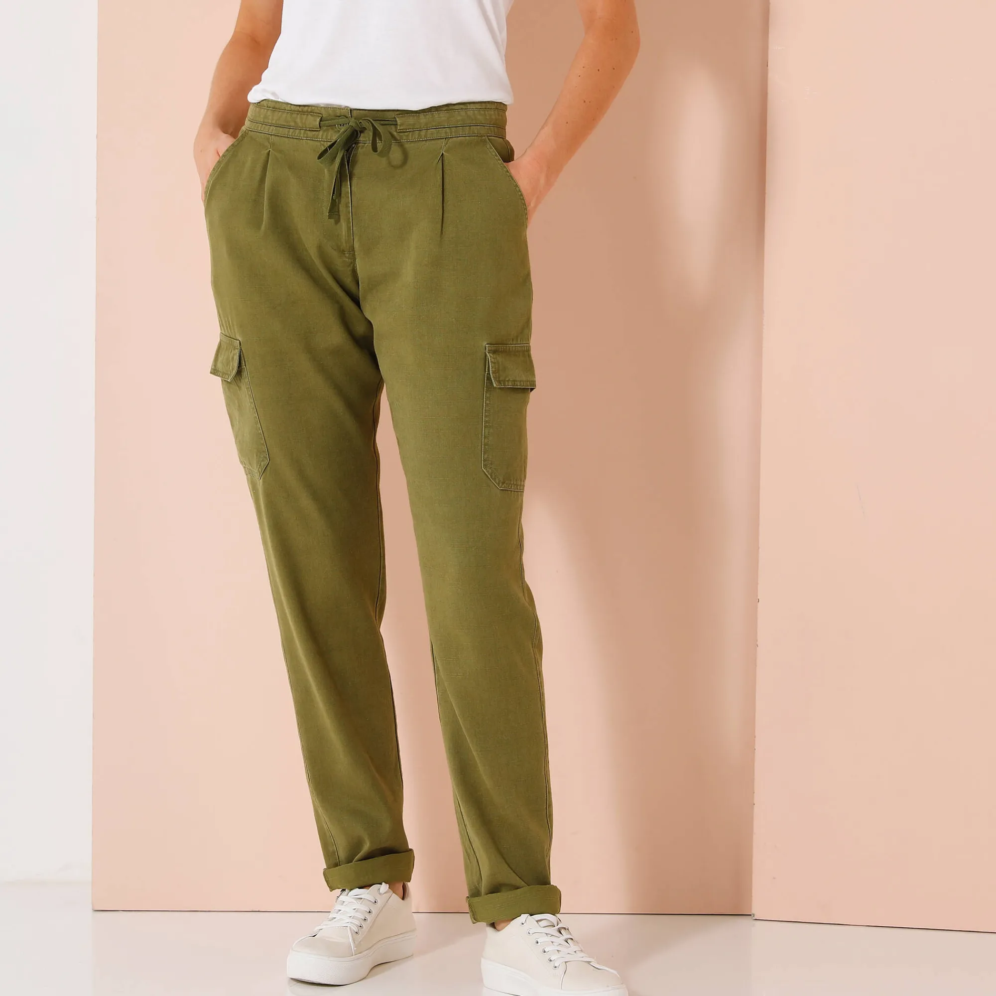 Broek<Blancheporte Soepele cargobroek kaki