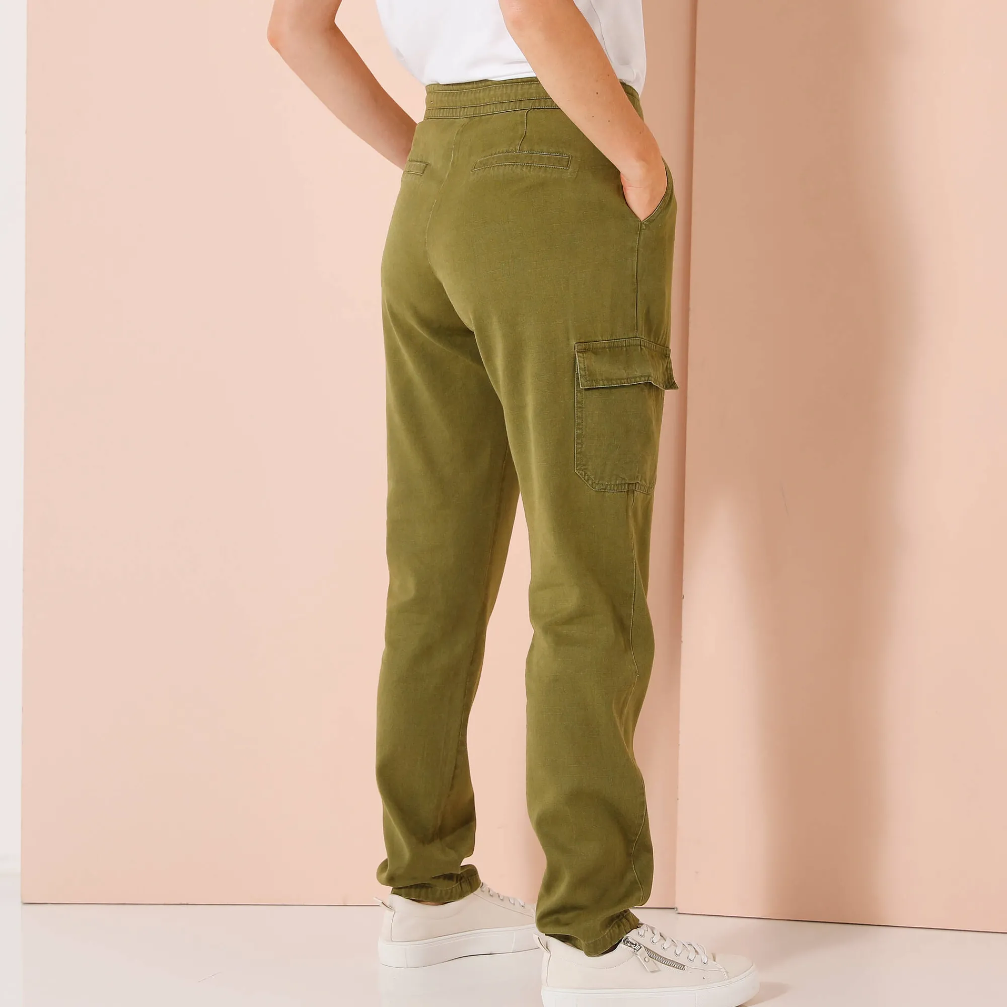 Broek<Blancheporte Soepele cargobroek kaki