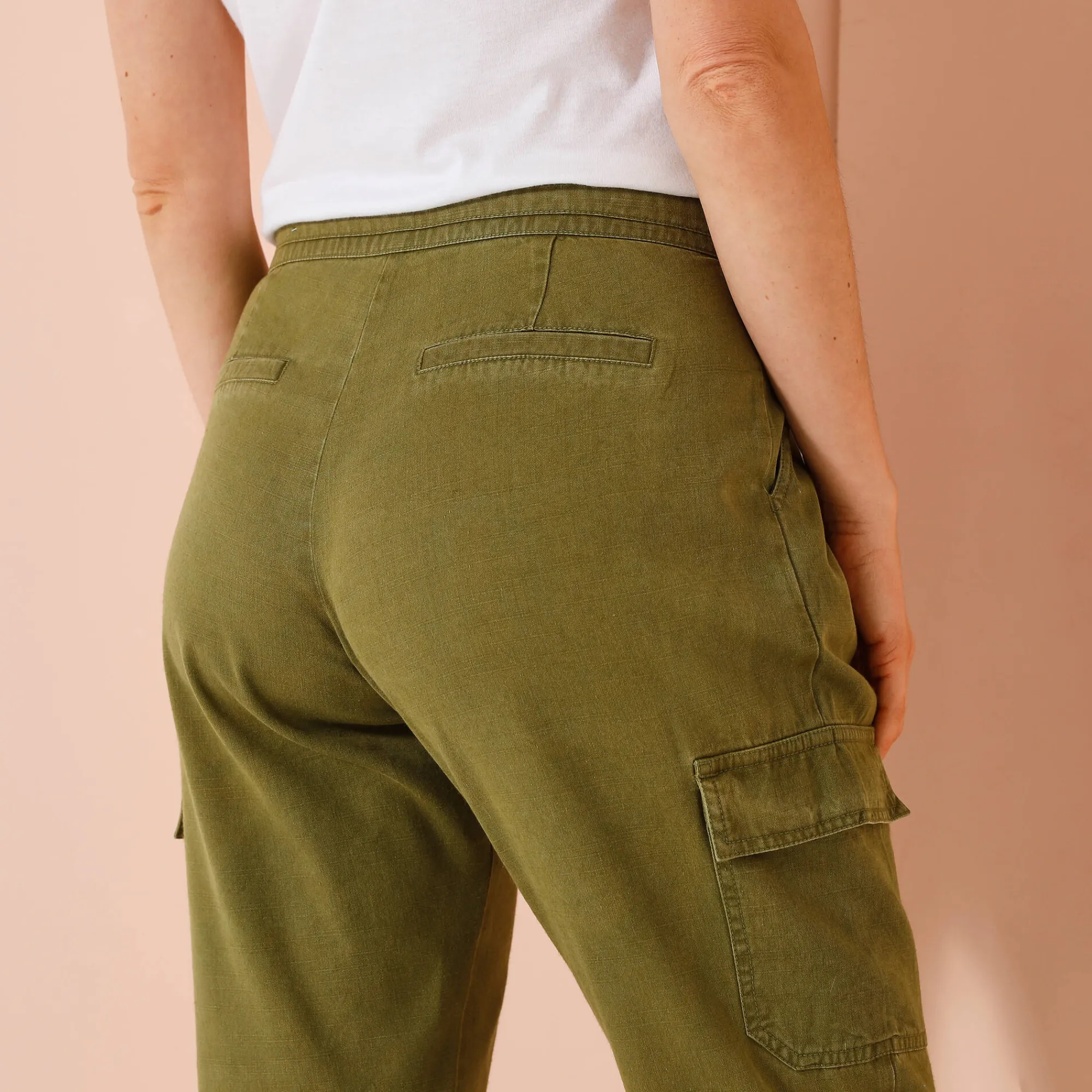 Broek<Blancheporte Soepele cargobroek kaki