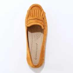 Derby's En Mocassins|Schoenen<Blancheporte Soepele mocassins in microvezeltextiel donkerbeige