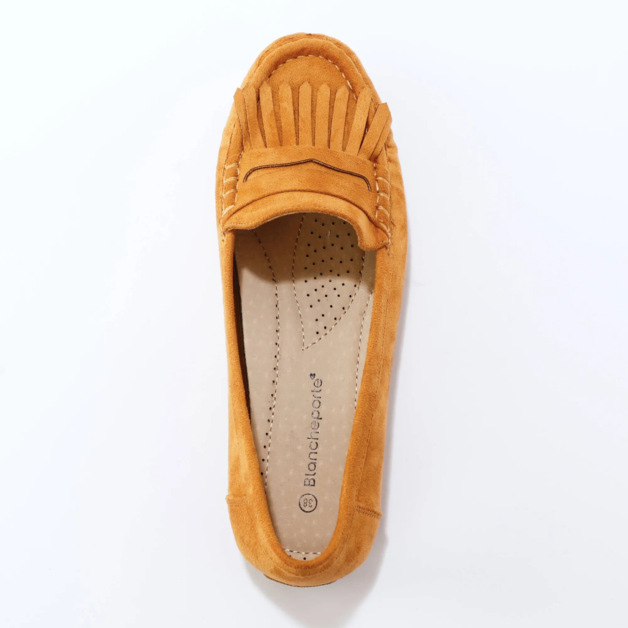 Derby's En Mocassins|Schoenen<Blancheporte Soepele mocassins in microvezeltextiel donkerbeige