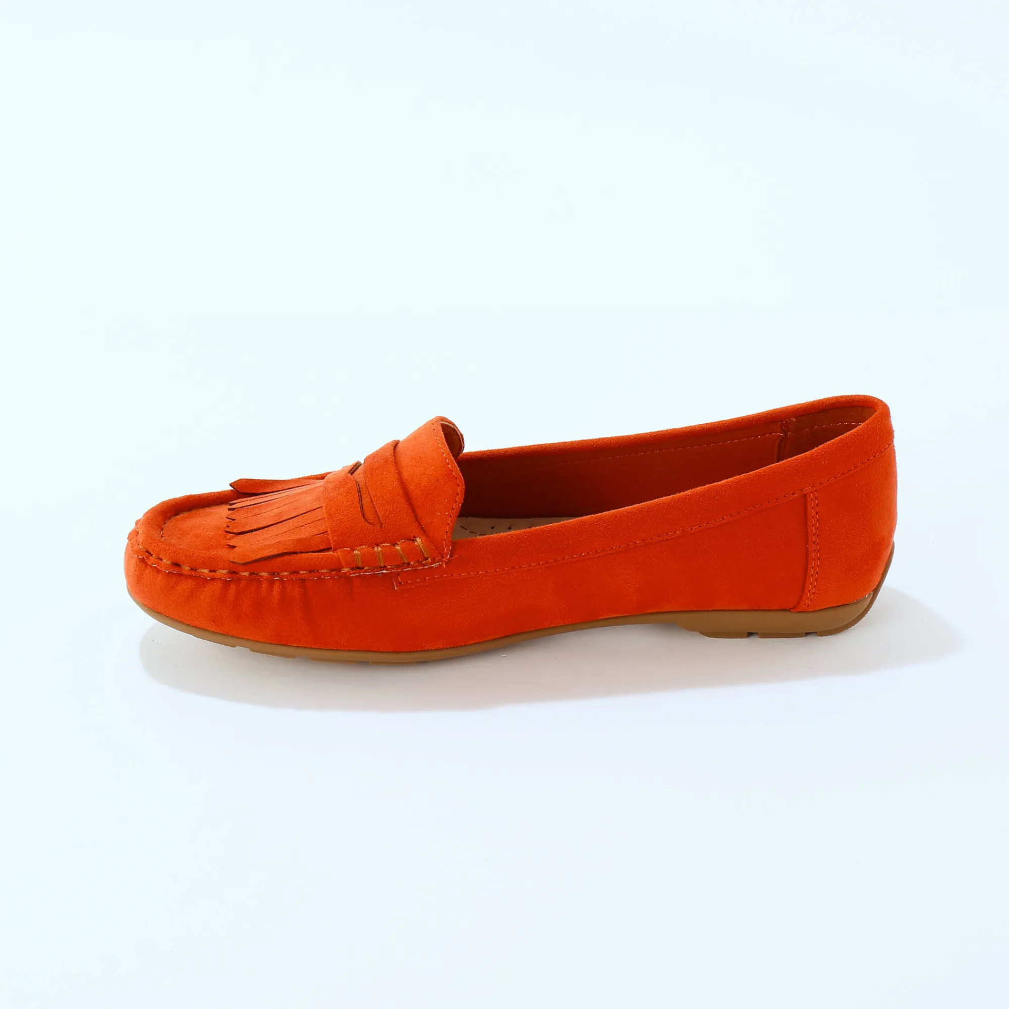 Derby's En Mocassins|Schoenen<Blancheporte Soepele mocassins in microvezeltextiel terracotta