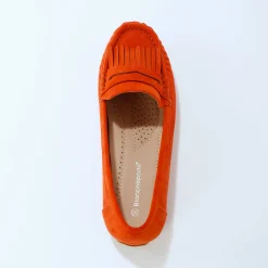 Derby's En Mocassins|Schoenen<Blancheporte Soepele mocassins in microvezeltextiel terracotta