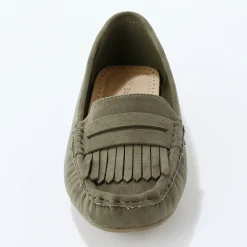 Derby's En Mocassins|Schoenen<Blancheporte Soepele mocassins in microvezeltextiel kaki