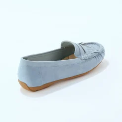 Derby's En Mocassins|Schoenen<Blancheporte Soepele mocassins in microvezeltextiel blauw