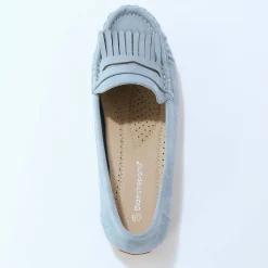 Derby's En Mocassins|Schoenen<Blancheporte Soepele mocassins in microvezeltextiel blauw
