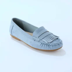 Derby's En Mocassins|Schoenen<Blancheporte Soepele mocassins in microvezeltextiel blauw