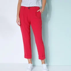 Broek<Blancheporte Soepele, nauwsluitende 7/8-broek framboos