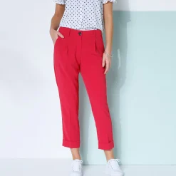 Broek<Blancheporte Soepele, nauwsluitende 7/8-broek framboos