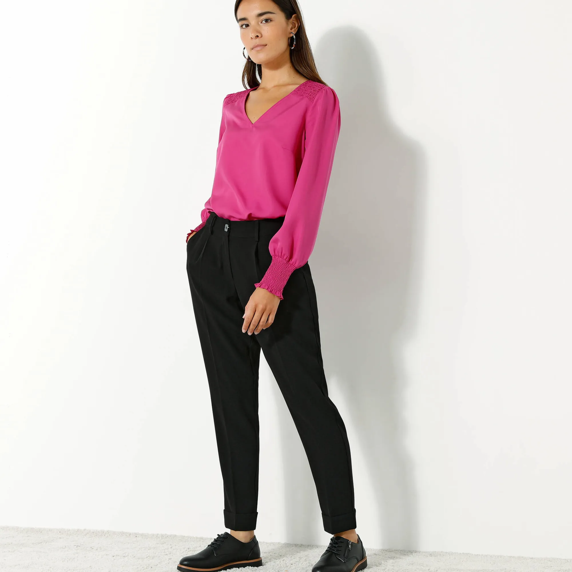 Feestoutfits Dames|Broek<Blancheporte Soepele, nauwsluitende 7/8-broek zwart