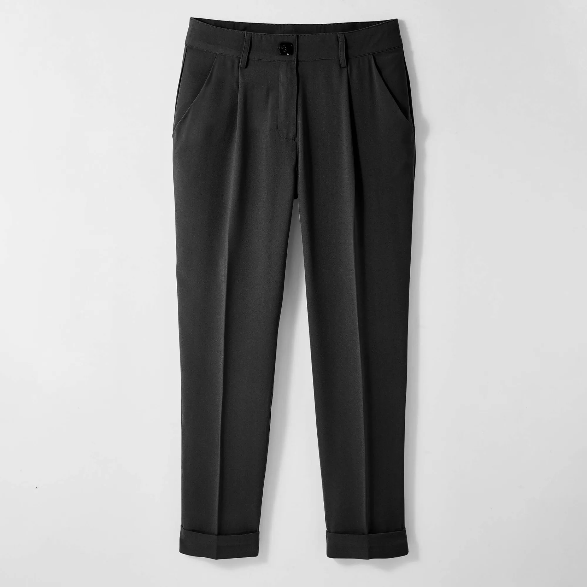 Feestoutfits Dames|Broek<Blancheporte Soepele, nauwsluitende 7/8-broek zwart