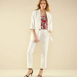 Broek|Jurk<Blancheporte Soepele, nauwsluitende 7/8-broek ecru