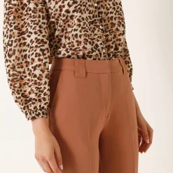 Feestoutfits Dames|Broek<Blancheporte Soepele slimbroek karamel