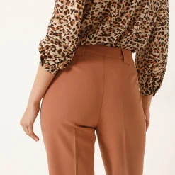 Feestoutfits Dames|Broek<Blancheporte Soepele slimbroek karamel