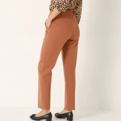 Feestoutfits Dames|Broek<Blancheporte Soepele slimbroek karamel