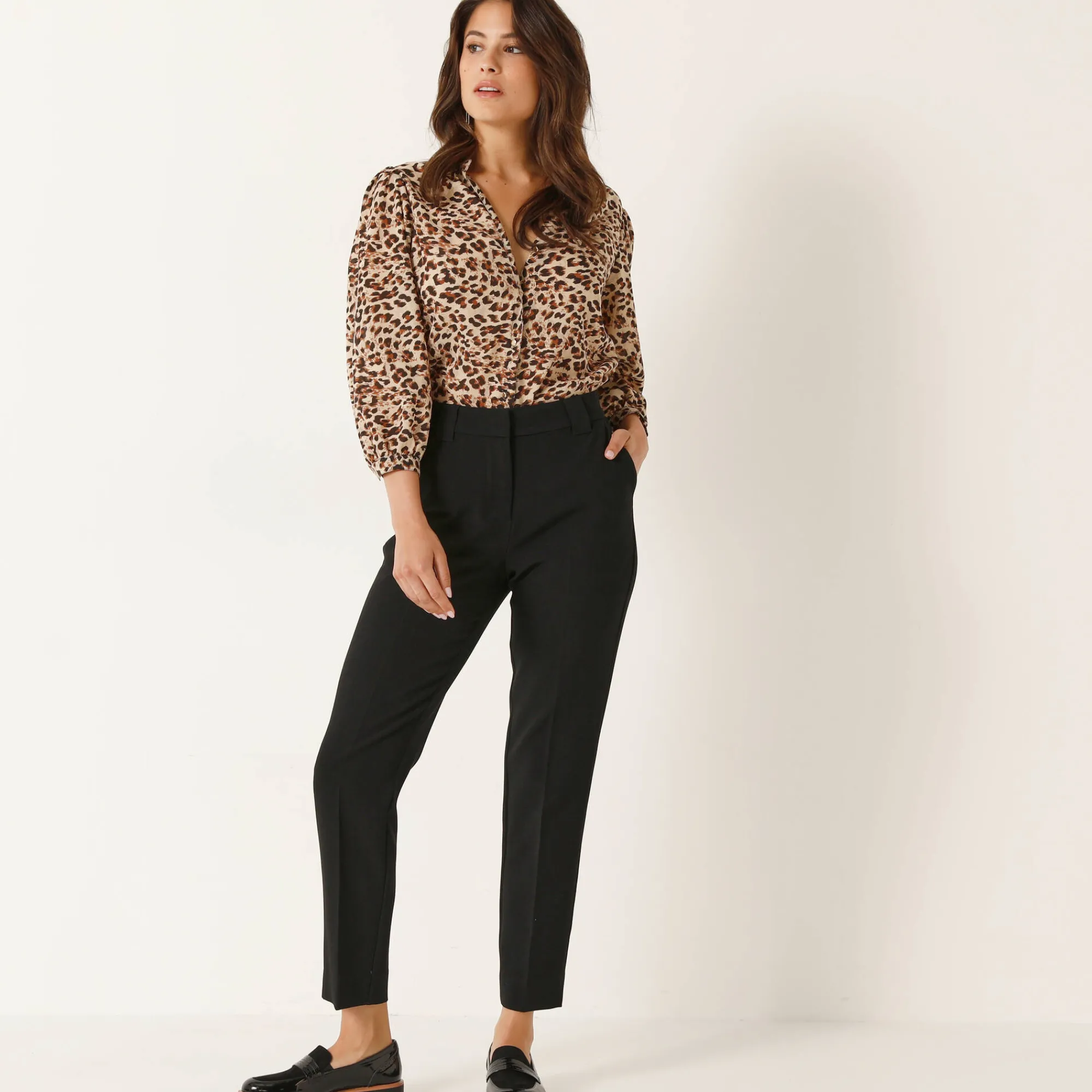 Broek<Blancheporte Soepele slimbroek zwart