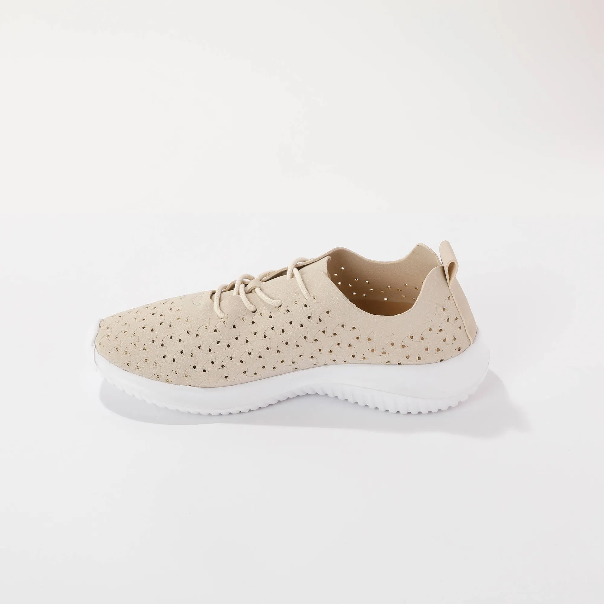 Baskets En Sneakers|Schoenen<Blancheporte Soepele sneakers met ajour beige