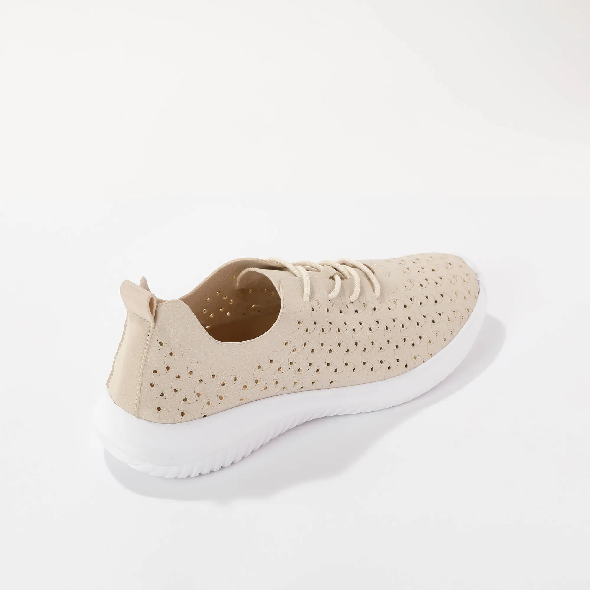 Baskets En Sneakers|Schoenen<Blancheporte Soepele sneakers met ajour beige