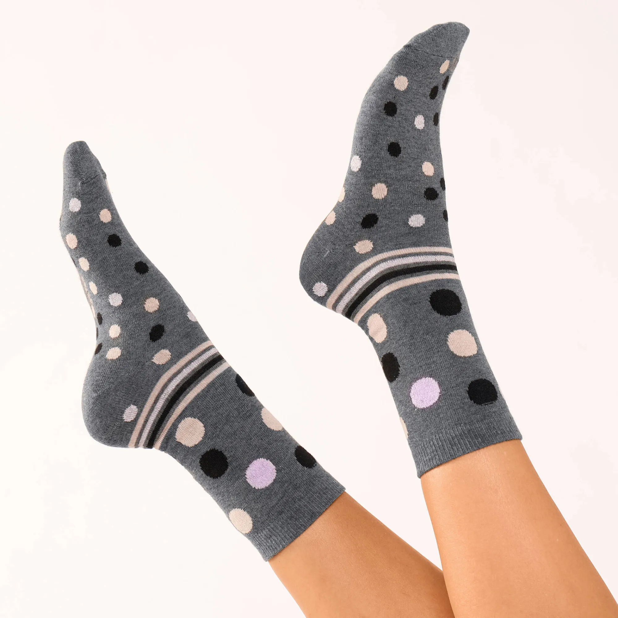 Panty’s, Kniekousen En Sokken<Blancheporte Sokken, effen en met bolletjes - set van 4 paar geassorteerd