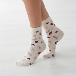 Panty’s, Kniekousen En Sokken<Blancheporte Sokken met bosmotief - set van 4 paar karamel / paars