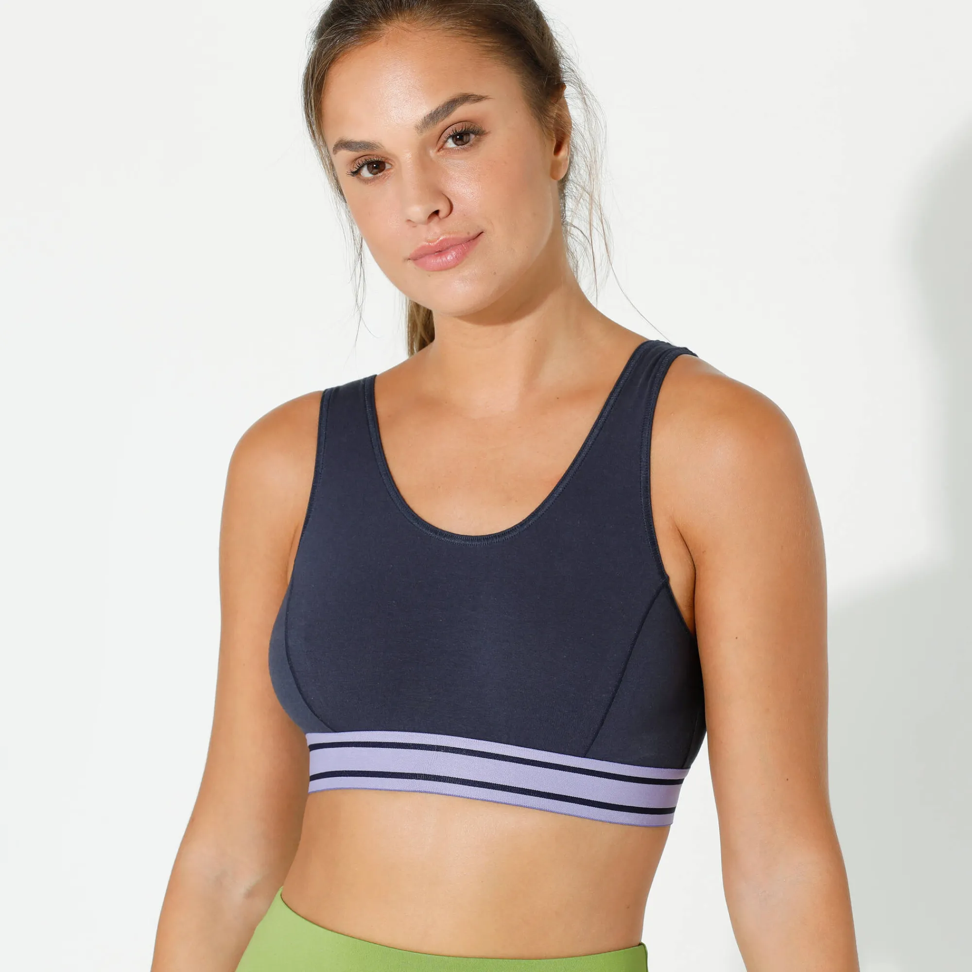 Beha<Blancheporte Sportbehatopje zonder beugels - set van 2 parma + marine