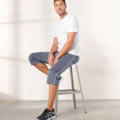 Broek<Blancheporte Sportbroek in 7/8-model, microvezel met geruwde binnenkant grijs