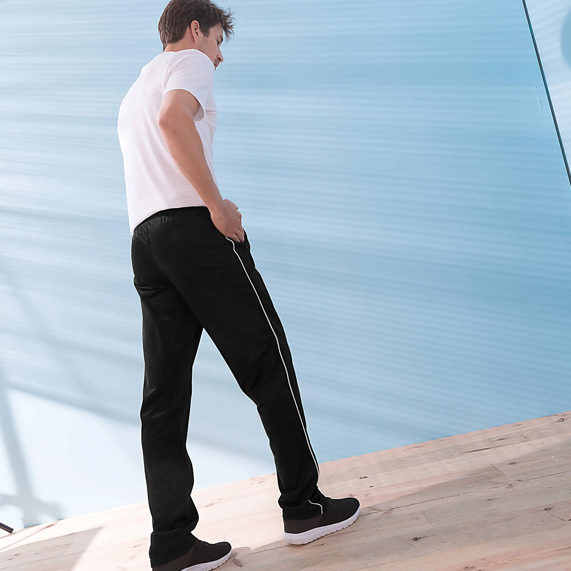 Broek<Blancheporte Sportieve broek met geruwde binnenkant zwart