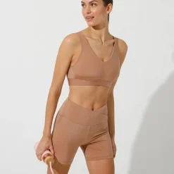 Slip En Shorty<Blancheporte Sportshort voor gelifte bips in microvezel marron glacé