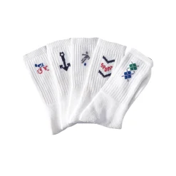 Ondergoed<Blancheporte Sportsokken met motieven - set van 10 paar wit