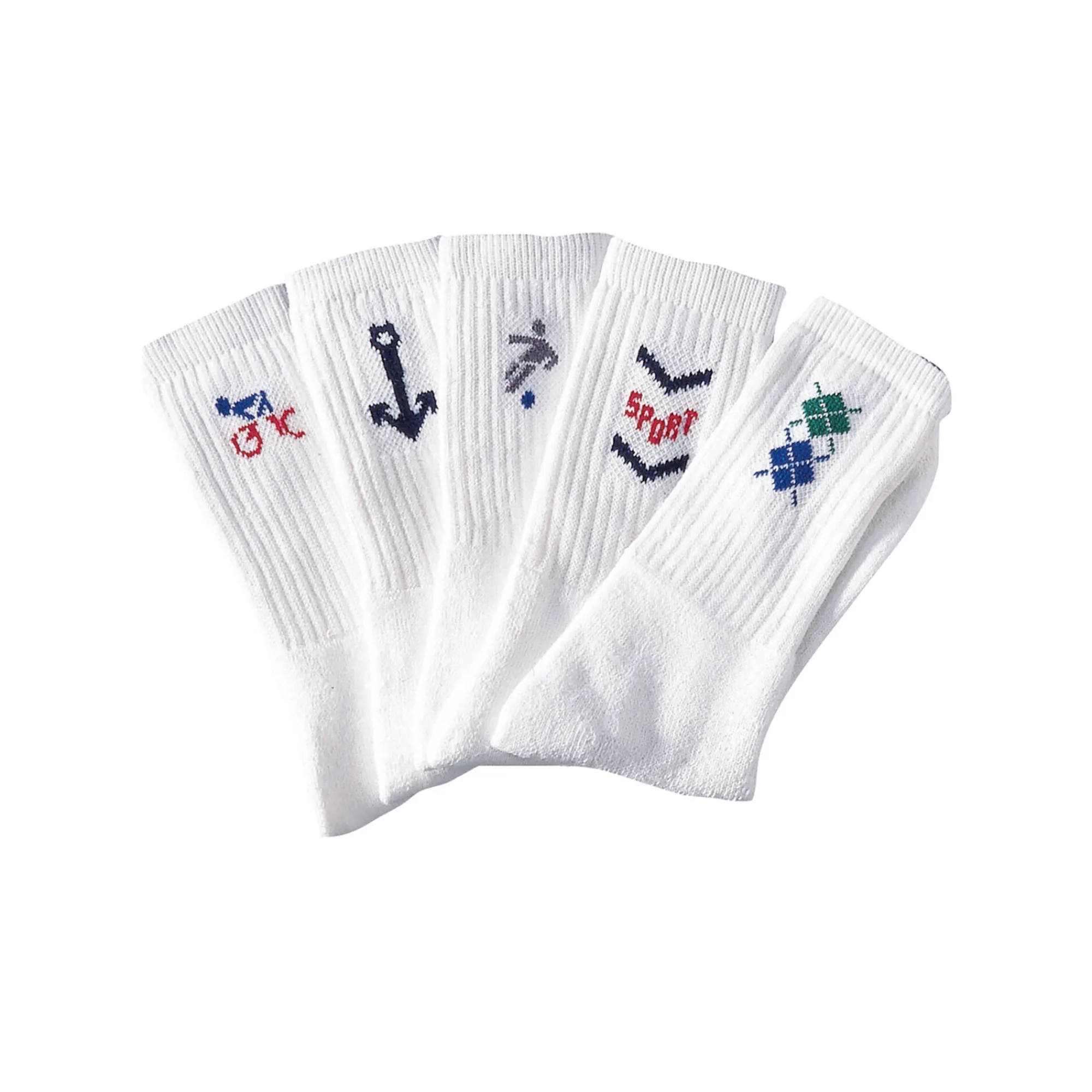Ondergoed<Blancheporte Sportsokken met motieven - set van 10 paar wit