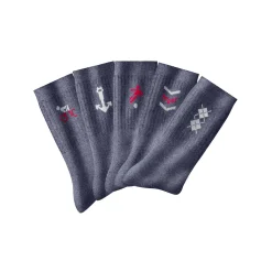 Ondergoed<Blancheporte Sportsokken met motieven - set van 10 paar jeansblauw