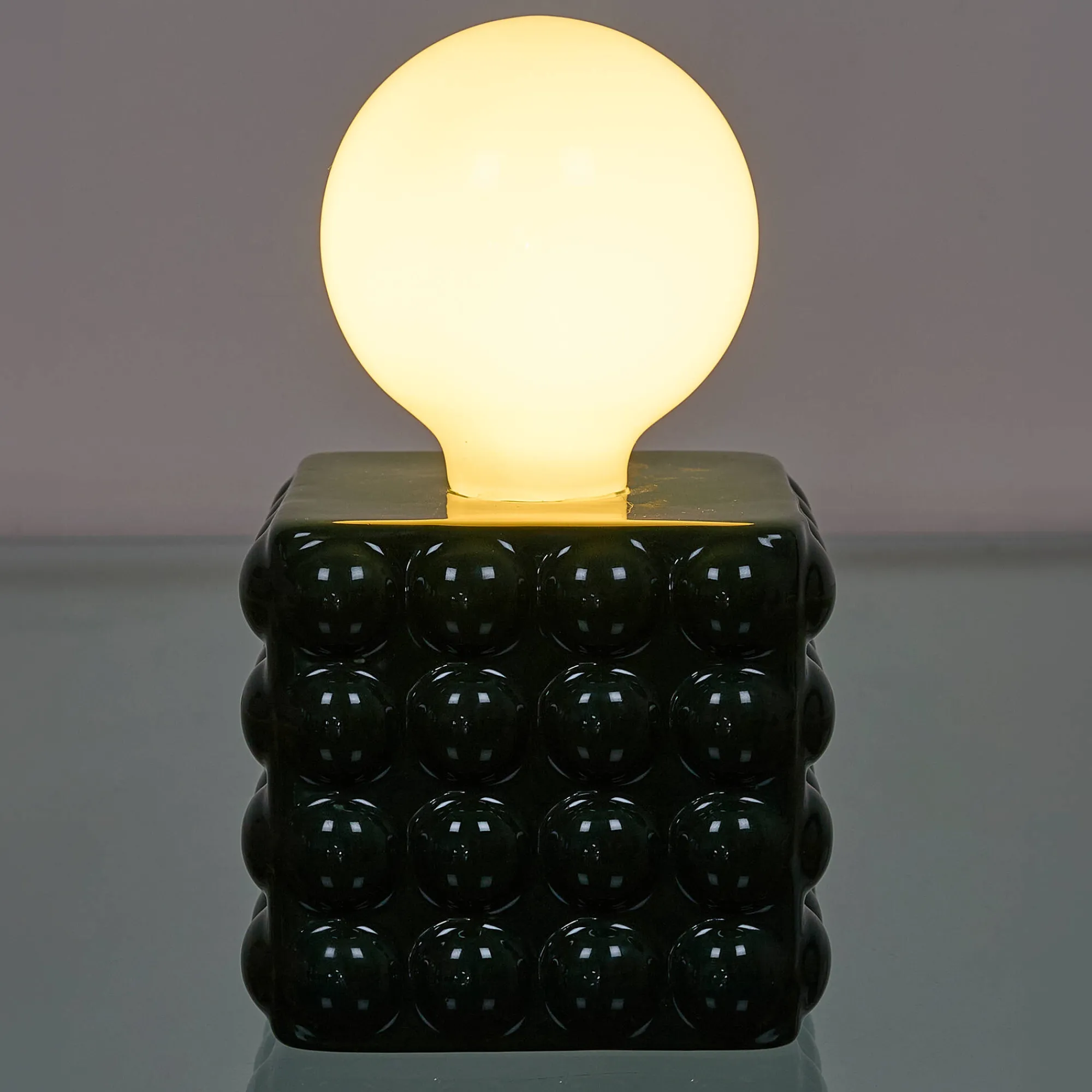 Decoratieartikel<Blancheporte Staande ledlamp in keramiek donkergroen