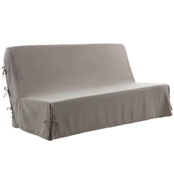 Zitbankhoes<Blancheporte Standaard klik-klakhoes in microvezel taupe