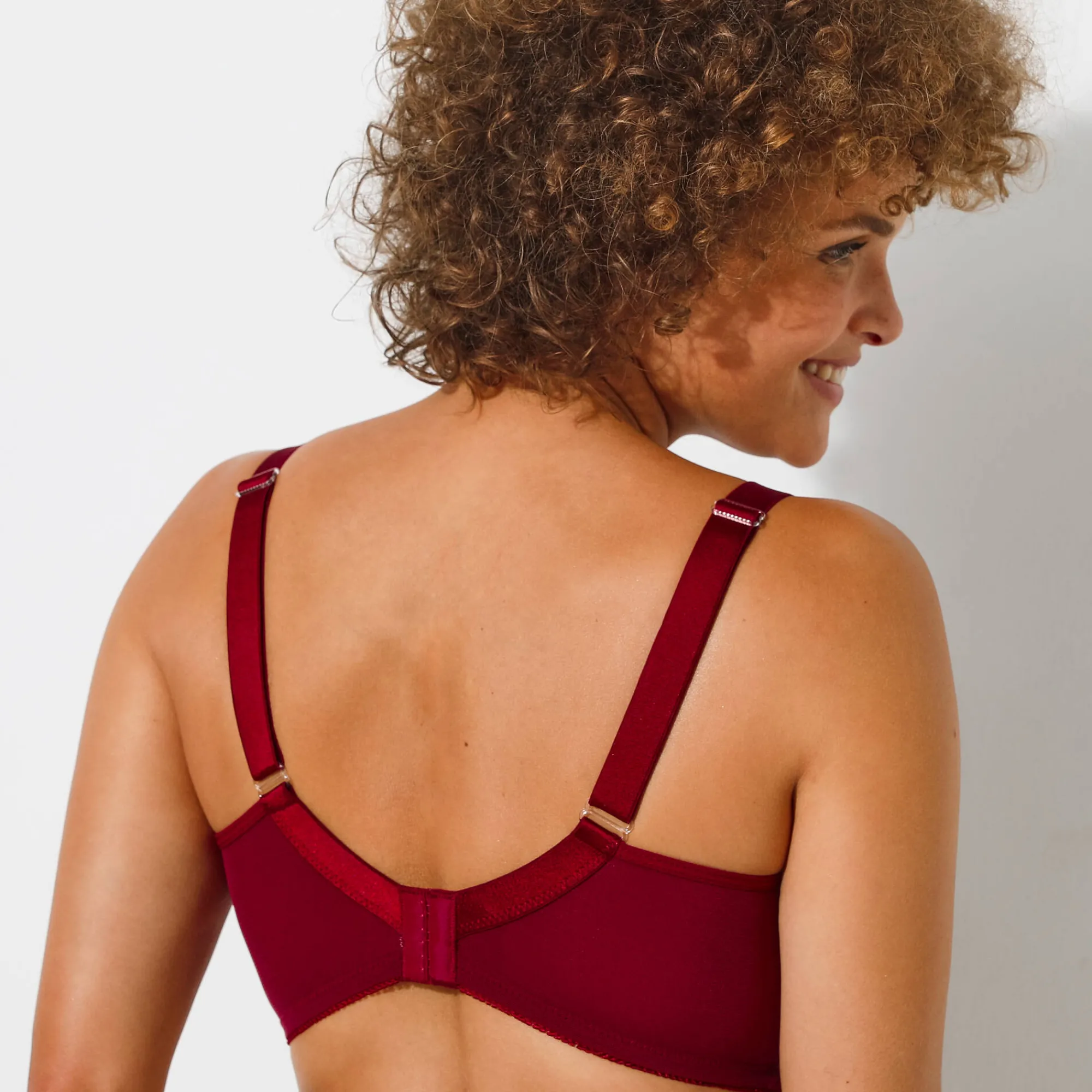 Beha<Blancheporte Steungevende beha in geborduurd tricot - zonder beugels bordeaux