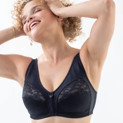 Beha<Blancheporte Steungevende beha in kant en tricot - zonder beugels zwart