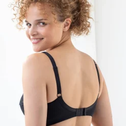 Beha<Blancheporte Steungevende beha in kant en tricot - zonder beugels zwart
