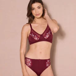Beha<Confidence Lingerie Steungevende beha in microvezel Caminata - zonder beugels pruim