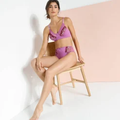 Beha<Confidence Lingerie Steungevende beha in microvezel Caminata - zonder beugels violine