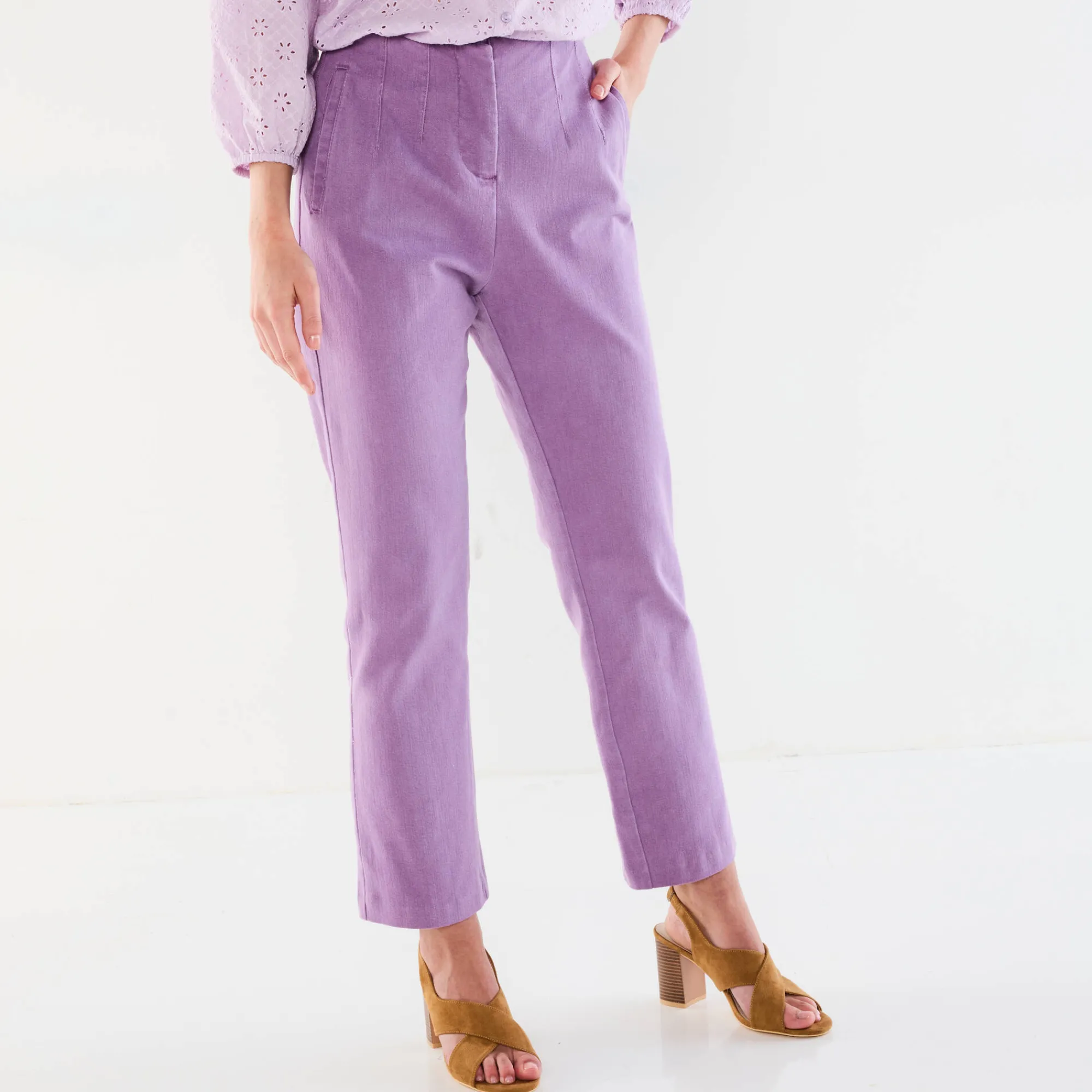 Broek<Blancheporte Steungevende 7/8-broek, hoge taille parma