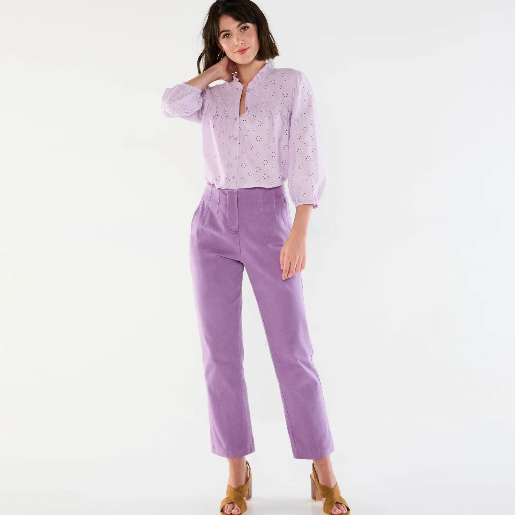 Broek<Blancheporte Steungevende 7/8-broek, hoge taille parma