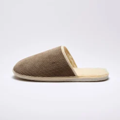 Schoenen|Schoenen Heren<Blancheporte Stille muiltjes in velours met wolvoering taupe