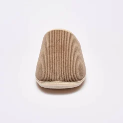 Schoenen|Schoenen Heren<Blancheporte Stille muiltjes in velours met wolvoering taupe