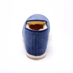 Schoenen|Schoenen Heren<Blancheporte Stille pantoffels in velours met wolvoering marineblauw