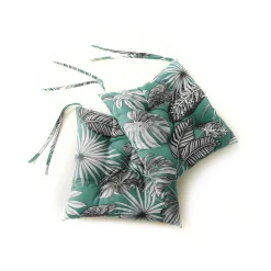 Stoelkussentje<Blancheporte Stoelkussentje met tropische print - set van 2 groen