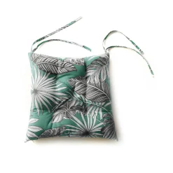 Stoelkussentje<Blancheporte Stoelkussentje met tropische print - set van 2 groen