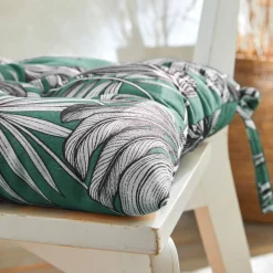 Stoelkussentje<Blancheporte Stoelkussentje met tropische print - set van 2 groen