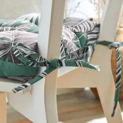Stoelkussentje<Blancheporte Stoelkussentje met tropische print - set van 2 groen
